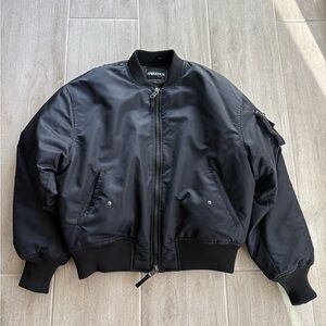 FABLETICS BLACK BOMBER JACKET MENS M WORN ONCE